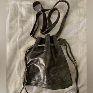 Free People Brown Leather Crossbody Bag